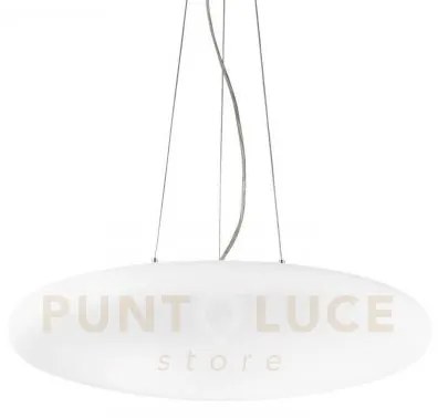 Smarties lampadario sospeso in vetro e cavi di acciaio 5 luci attac...