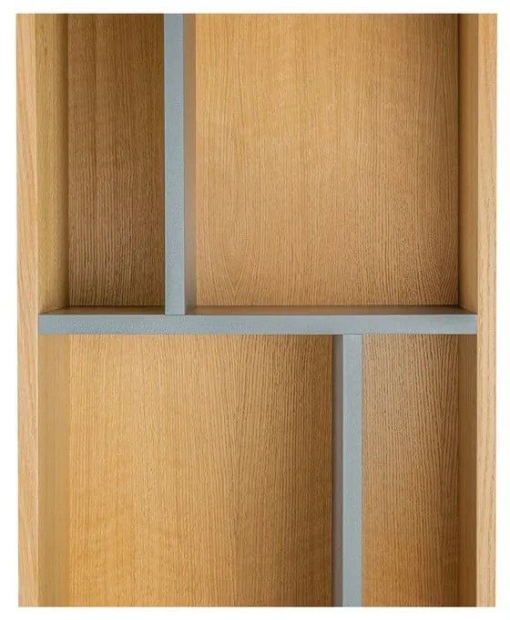 Libreria grigia in rovere 45x185 cm AbbeyWood - Woodman