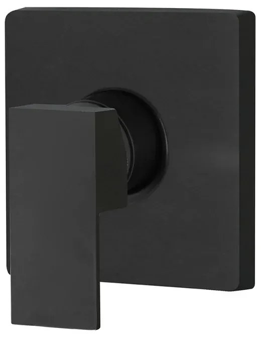 Set doccia incasso nero opaco Kubo soffione a sbalzo inox 22x50 cm