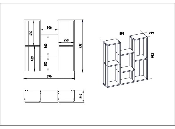 Supporto per piante NEVADA 93x90 cm marrone