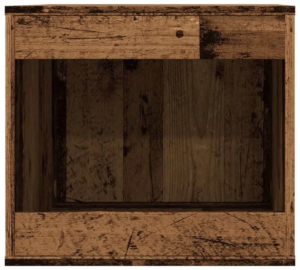 Recinto lettiera gatti legno vecchio 47x59x42 cm in truciolato