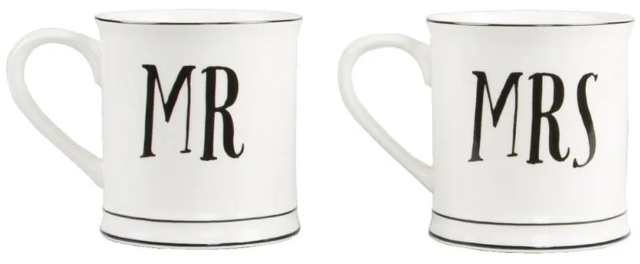 Set di 2 tazze in ceramica Mr &amp; Mrs - Sass &amp; Belle