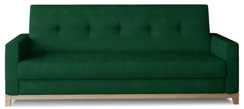 Divano verde allungabile/con contenitore e rivestimento in velluto 216 cm Selene – ELTAP