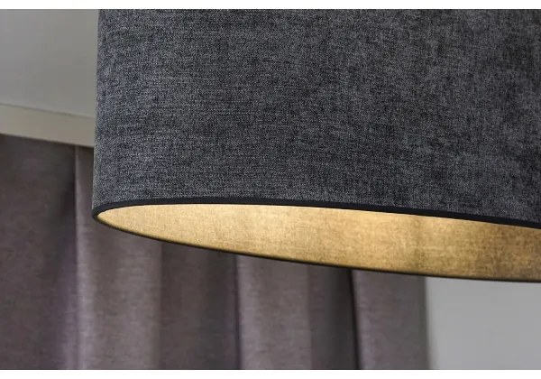 Duolla - Lampadario a sospensione con filo OVAL 1xE27/15W/230V grigio