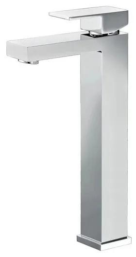 Kamalu - miscelatore lavabo alto linea squadrata in ottone | kam-diana