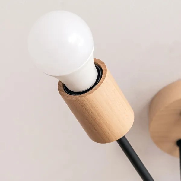 Lampadario a plafone CAMBRIDGE 6xE27/15W/230V in pino