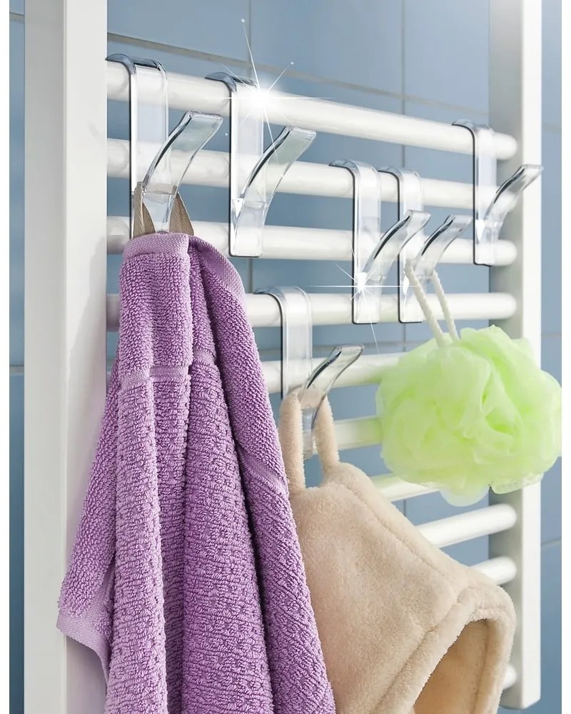 Set di 2 ganci trasparenti per asciugamani Radiatore - Wenko