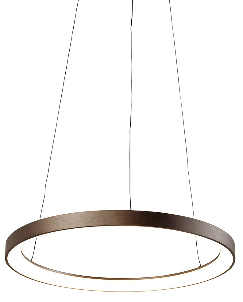 Lampada a sospensione di design bronzo con LED dimmerabile Easylift - Hoop