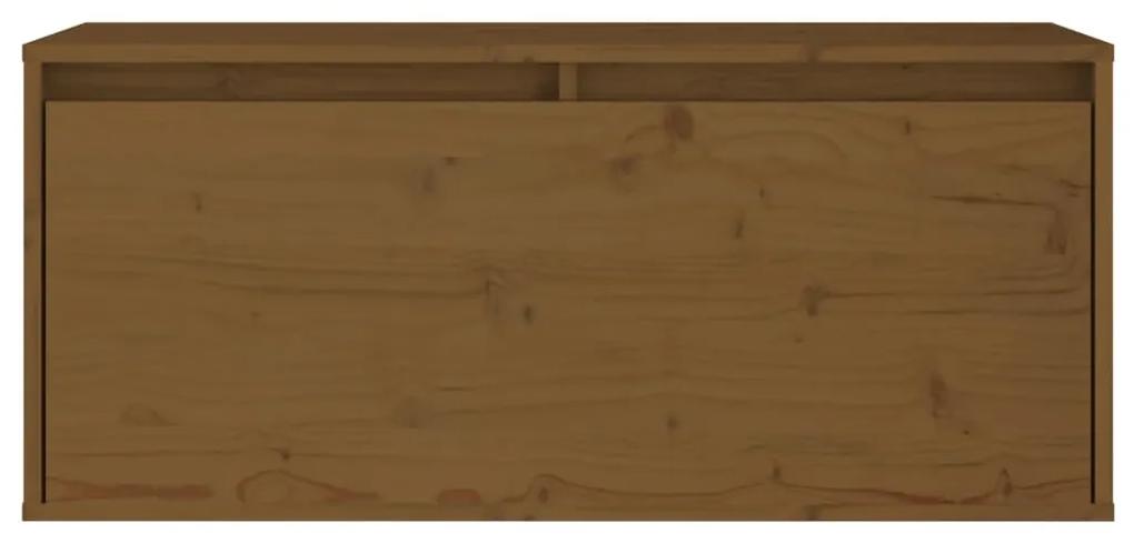 Pensile marrone miele 80x30x35 cm in legno massello di pino