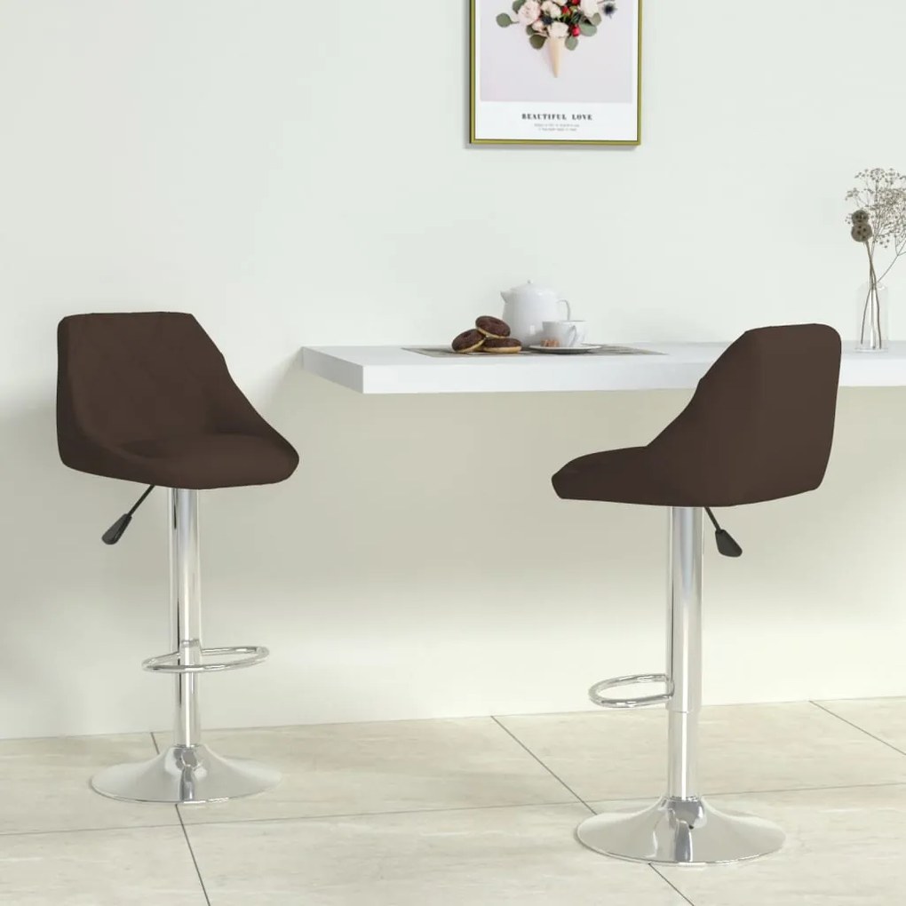 Sgabelli Da Bar 2 Pz Marroni İn Similpelle /