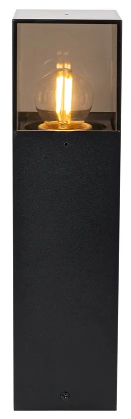 Lampada da esterno a palo nera con paralume fumé 30 cm - Denmark