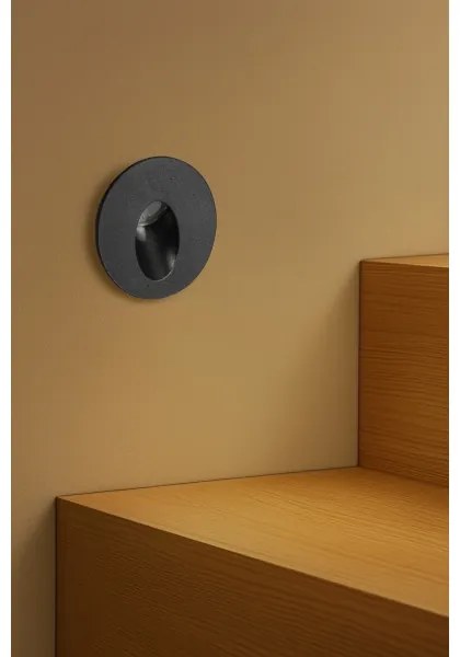 Brilagi - LED lampada da incasso per esterni STAIRDOT LED/2W/230V, nero, IP65, rotonda