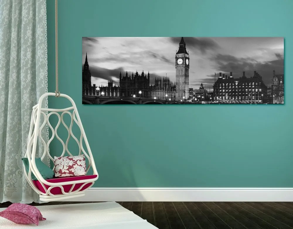 Quadro su tela – Big Ben a Londra in bianco e nero