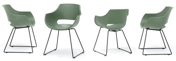 Set di 4 sedie ROCKY, verde