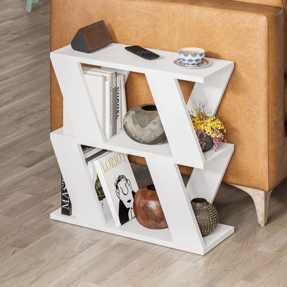 Tavolino da Soggiorno Laterale 57x60x22 cm in MDF Lazena Bianco...
