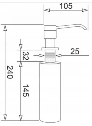 Pyramis 28102701 - Dispenser sapone incasso nero