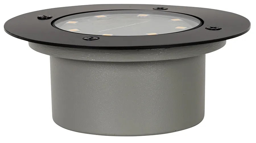 Set di 6 faretti da incasso a terra neri con LED IP65 solari - Terry