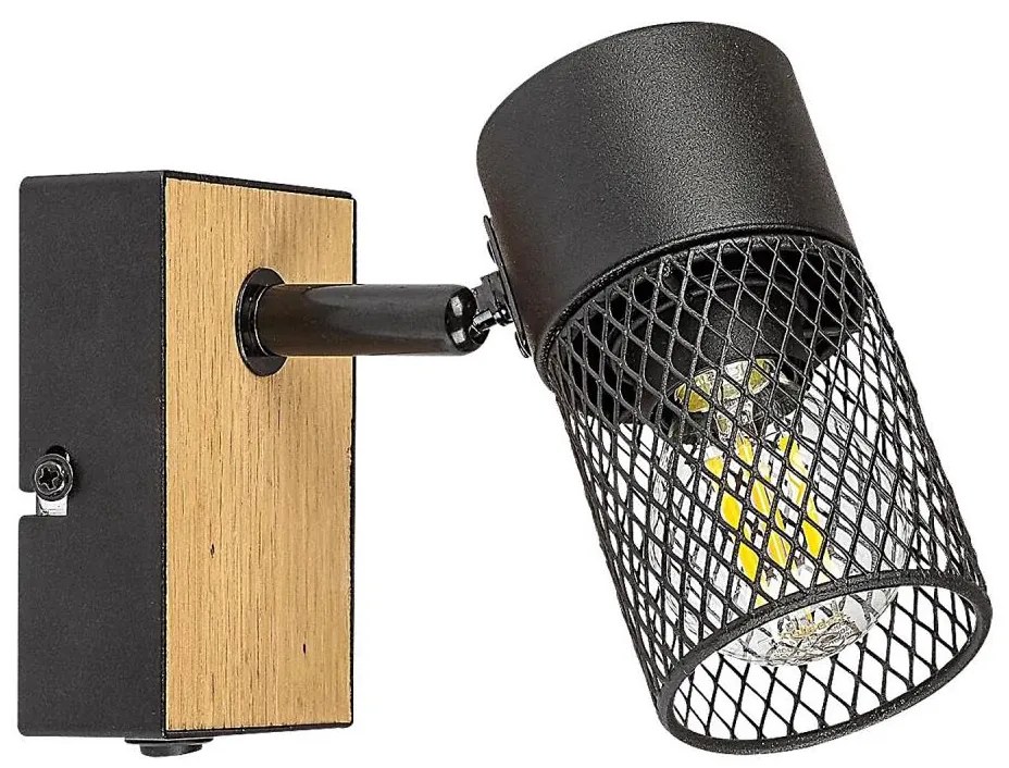 Rabalux 71151 - Faretto da parete METTA 1xE14/40W/230V quercia