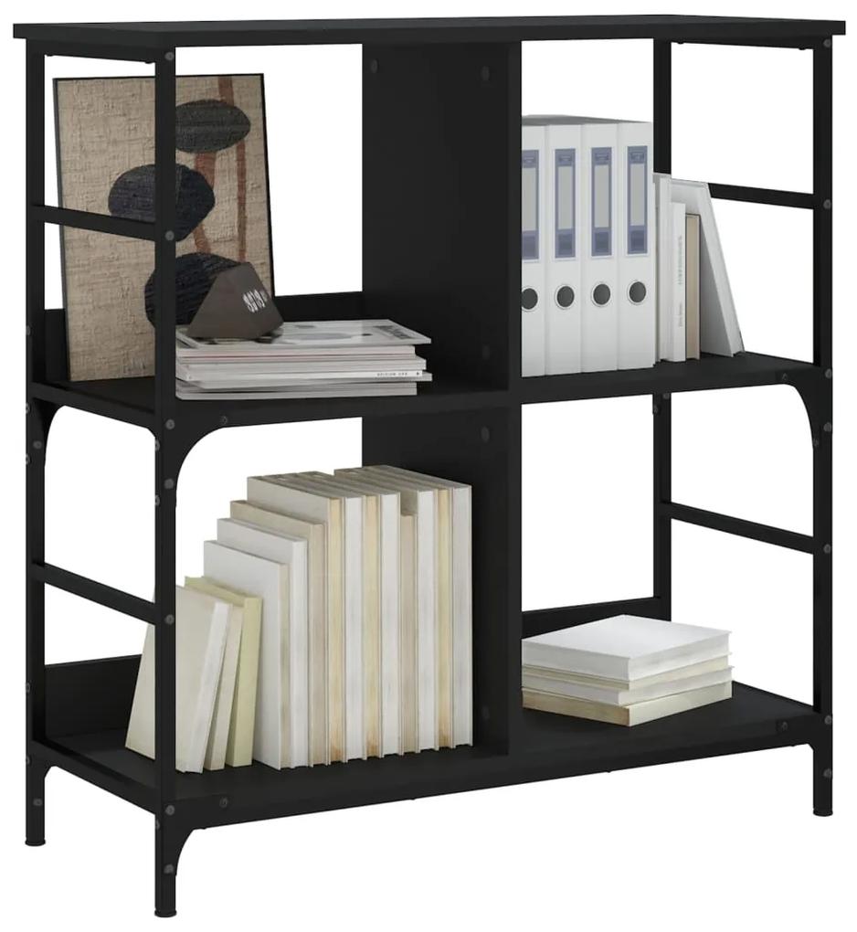 Libreria nera 78,5x33x82 cm in legno multistrato