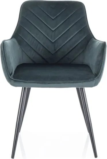 Sedia Fig velluto verde Blu78