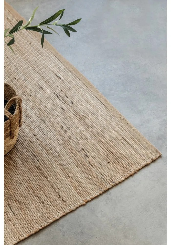Tappeto beige in misto iuta tessuto a mano 80x150 cm Handloom – Hanse Home