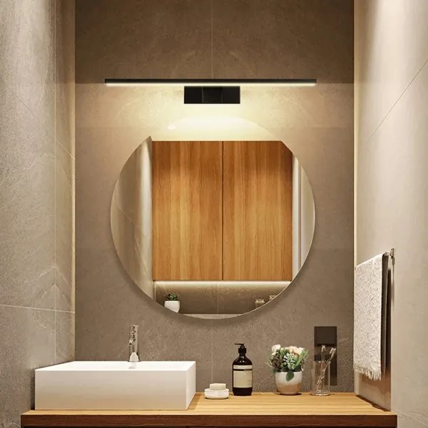 Aigostar - Illuminazione per specchio da bagno a LED 8W/230V 4000K 40 cm IP44 nero
