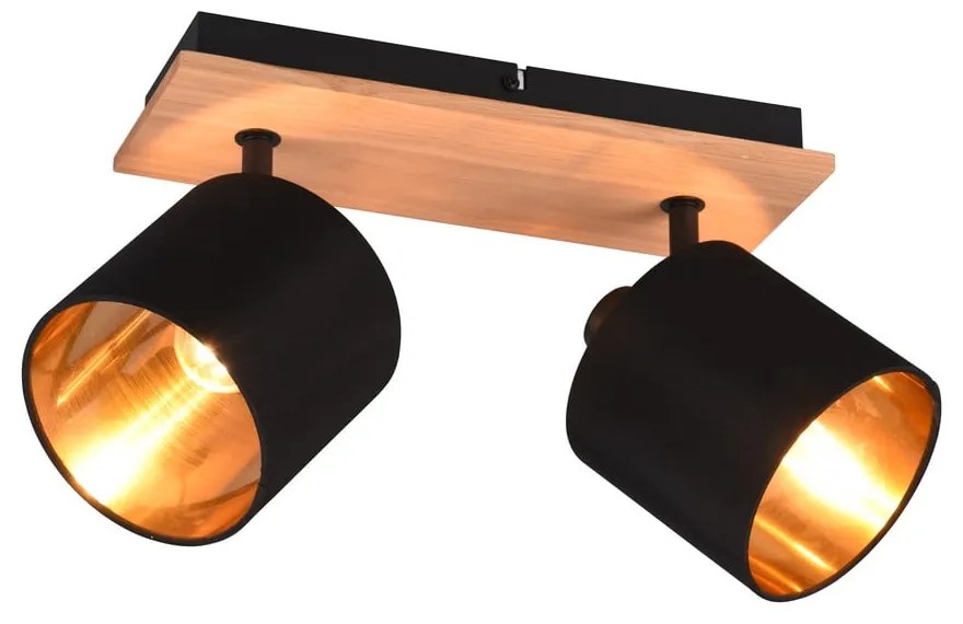 Faretto nero/di colore naturale ø 12 cm Tommy – Reality