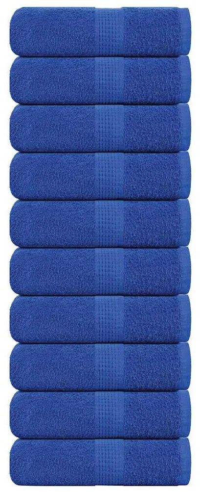 Asciugamani Per Sapone 10 Pz Blu 30x30 Cm 360 G/m² 100% Cotone /