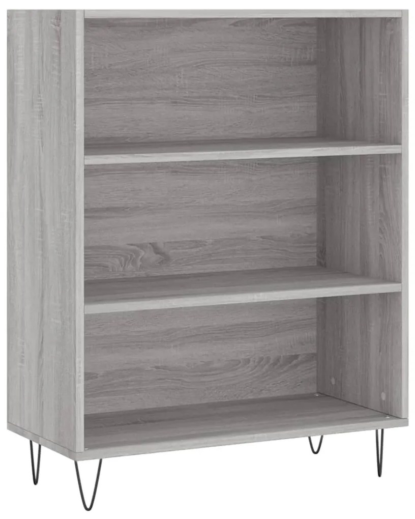 Libreria Grigio Sonoma 69,5x32,5x90 cm in Legno Multistrato