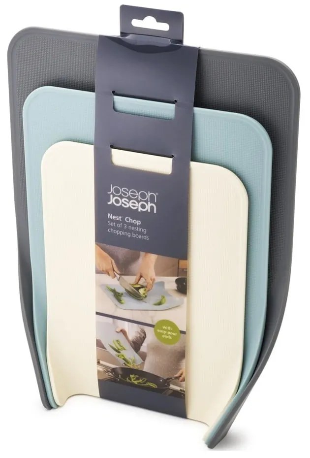 Set di 3 lavagne grigio-blu Nest - Joseph Joseph