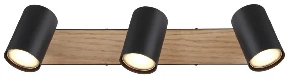 Globo 57911-3BW - Faretto ROBBY 3xGU10/35W/230V nero/marrone