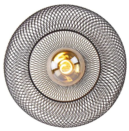 Plafoniera moderna nera 30 cm - Mesh Ball