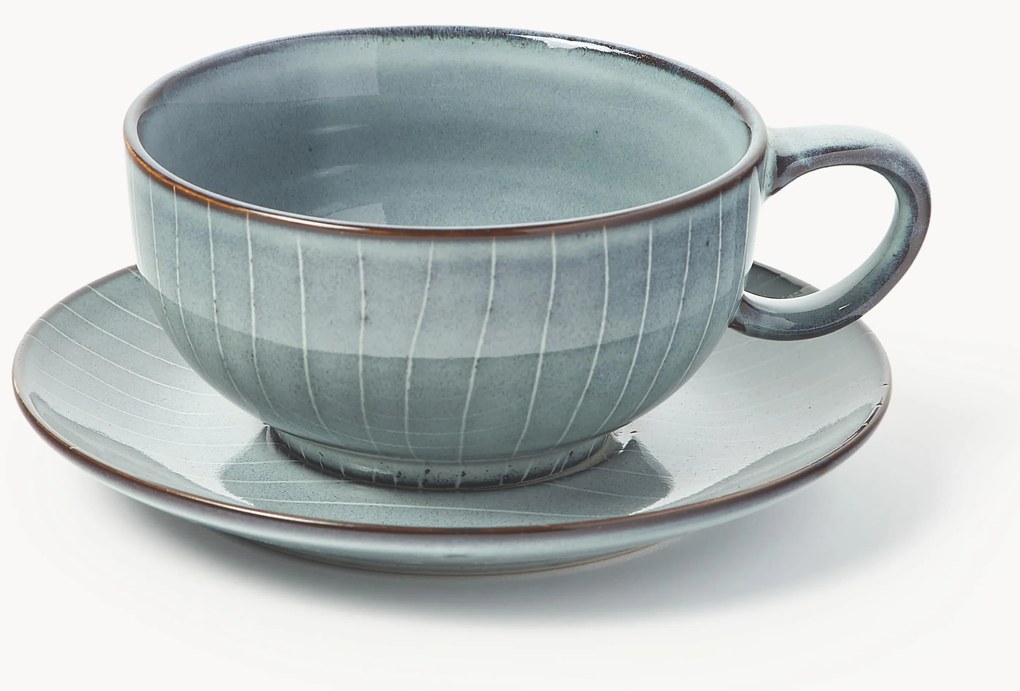 Tazza con piattino fatti a mano Nordic Sea