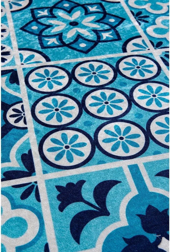 Set di tappetini per il bagno blu 2 pz 60x100 cm Ceramic – Foutastic