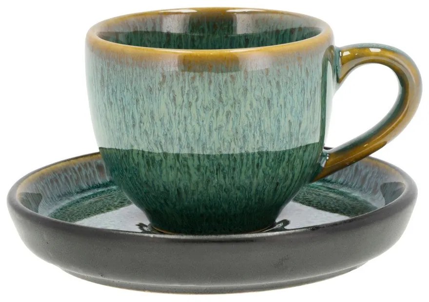Tazzina per espresso verde in ceramica 70 ml Gastro Green/Black – Bitz