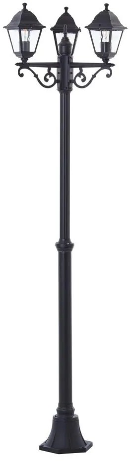 Brilliant - Lampada da esterno NISSIE 3xE27/60W/230V IP44 Nero