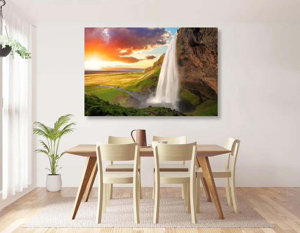 Quadro su tela – Cascata meravigliosa in Islanda