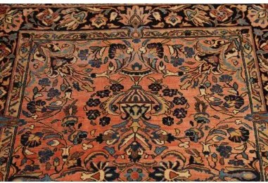 Antik Floreale Terracotta Blu Scuro 100x150 Cm