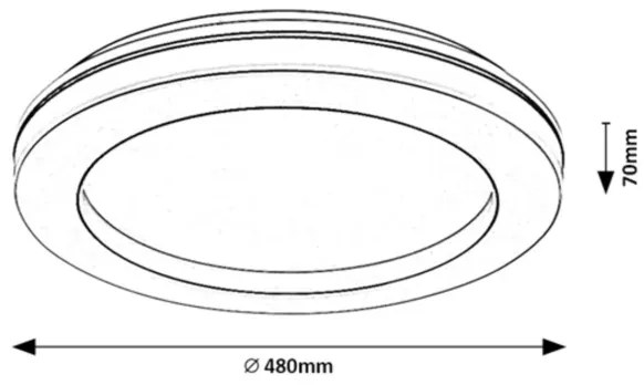 Rabalux 71003 - Plafoniera LED dimmerabile COOPERIUS LED/47W/230V + +TC