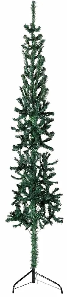 Albero Natale Artificiale Sottile A Metà Supporto Verde 180 Cm /