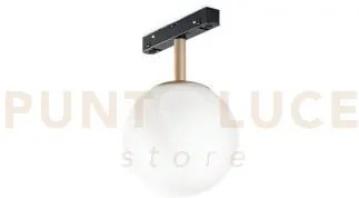 C/sfera d.12cm a led per binario magnetico oro 3000k 624lm 8w