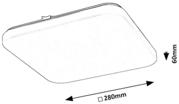 Rabalux 71107 - Plafoniera LED VENDEL 12W 230V 3000K 28x28 cm