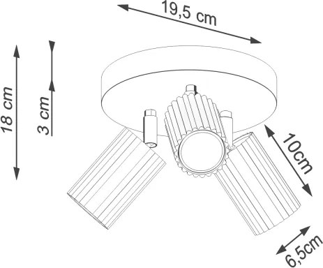 Brilagi - Faretto da soffitto CRESTO 3xGU10/10W/230V nero