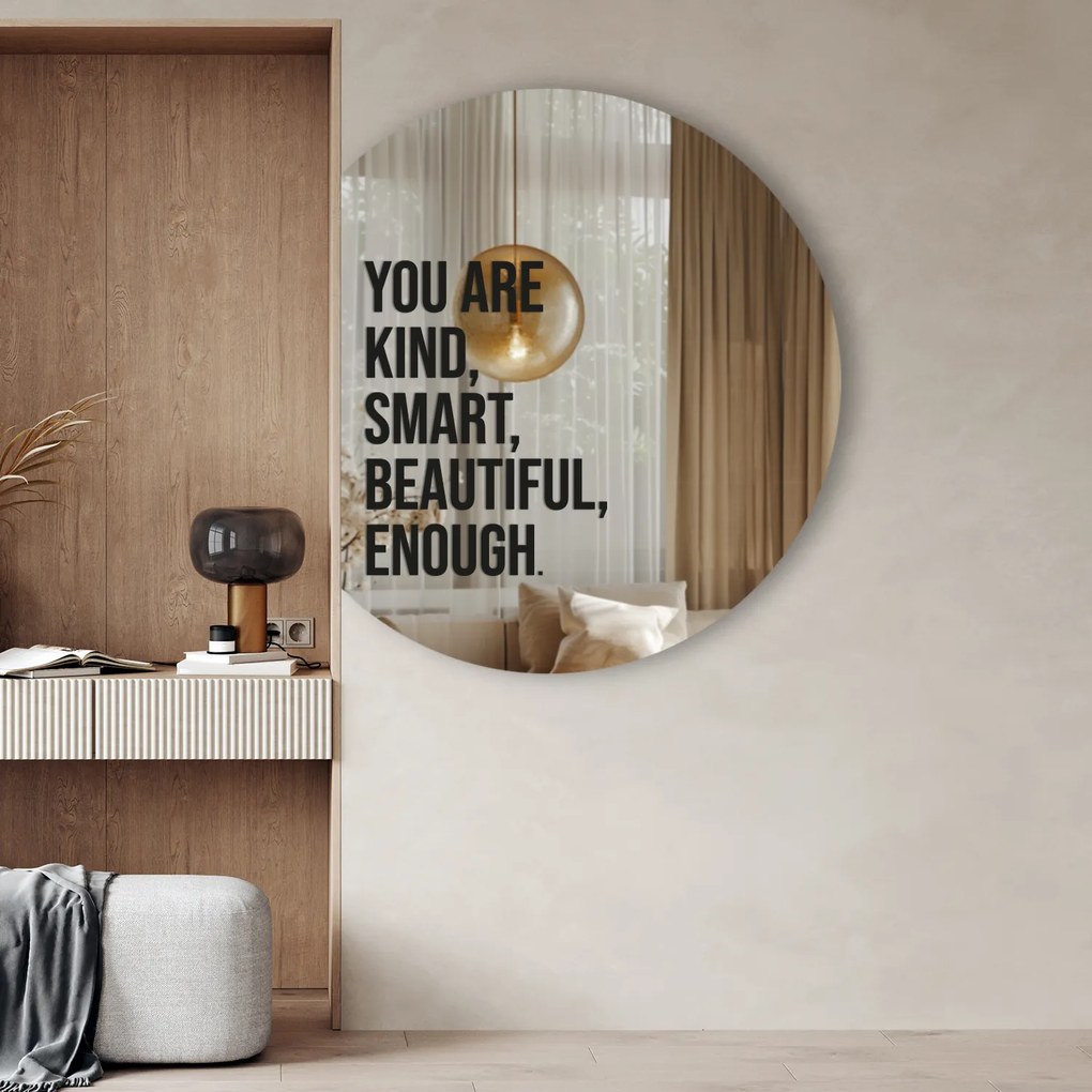 Adesivo per specchio S23 – You are kind, smart, beautiful, enough.