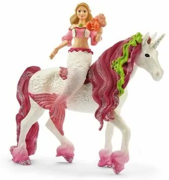 Unicorno Schleich Sirene Feya on sea unicorn 3 Pezzi