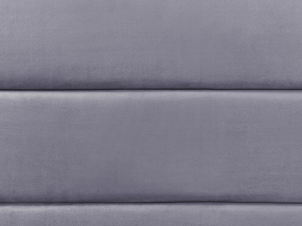 Letto matrimoniale con contenitore velluto grigio scuro 140 x 200 cm ROUEN Beliani