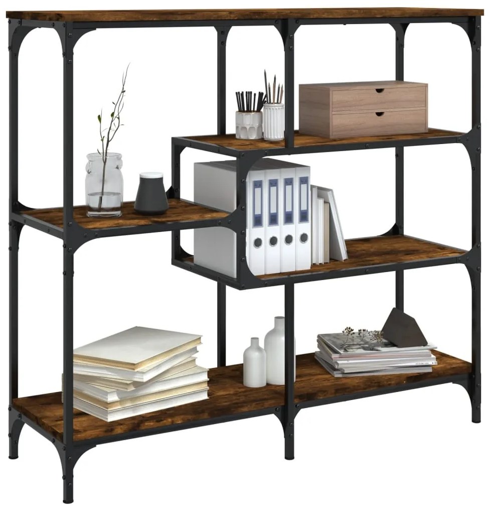 Tavolo consolle rovere fumo 103x32x95 cm legno multistrato