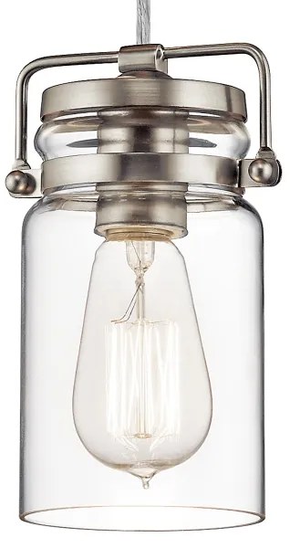 Elstead KL-BRINLEY-MP-NI - Lampadario su corda BRINLEY 1xE27/60W/230V cromo opaco