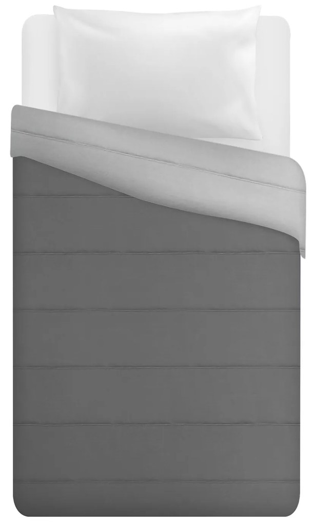 Piumino singolo microfibra Datex fumo grigio