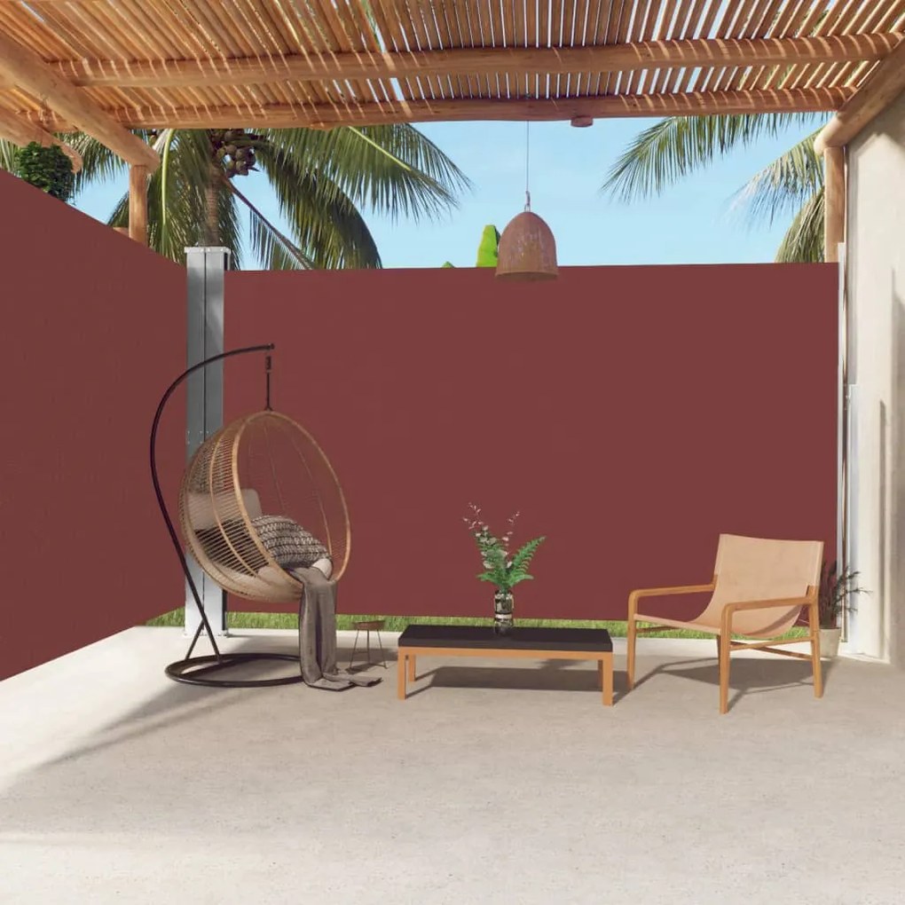 Tenda Da Sole Laterale Retrattile Marrone 220x600 Cm /